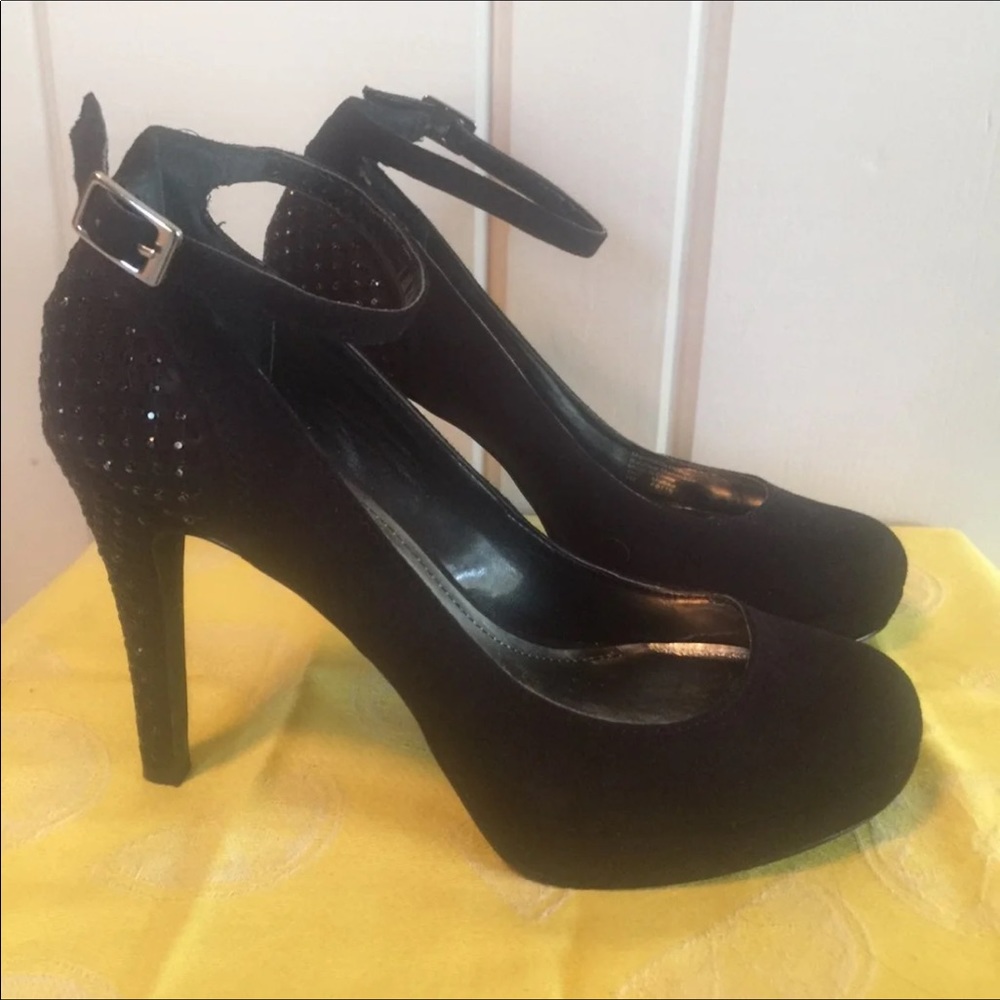 Studded Black High Heels